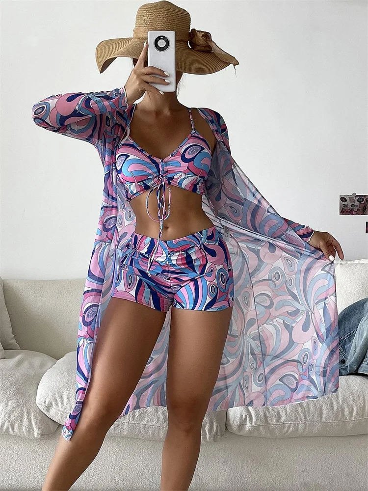 Biquíni Cintura Alta Estampado Sereia Tropical - Priya