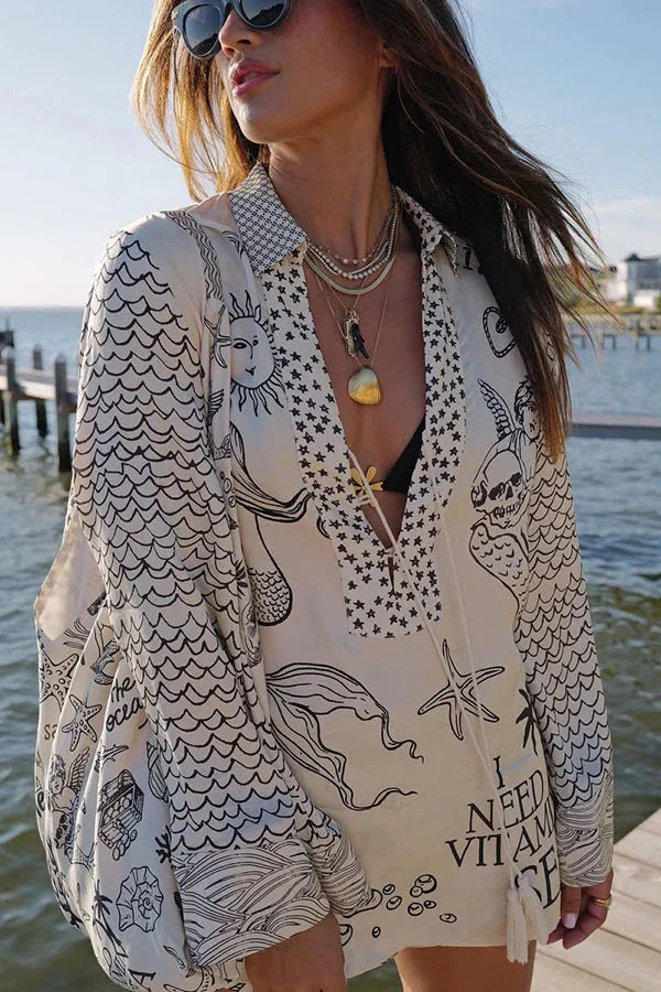 Conjunto de camisa e shorts By Water - Priya