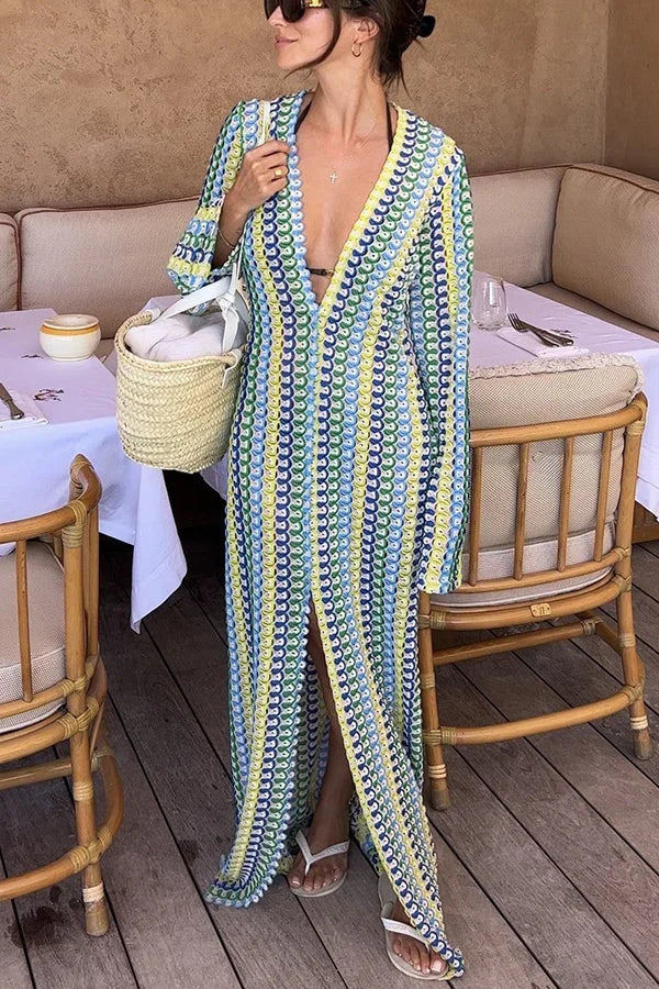 Vestido de Manga Longa Ondas - Priya