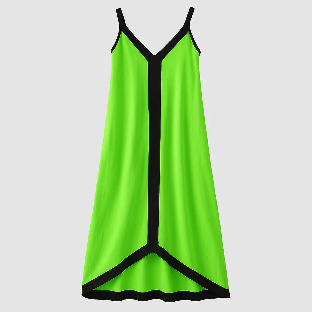 Vestido Longo Solto de Cetim - Priya