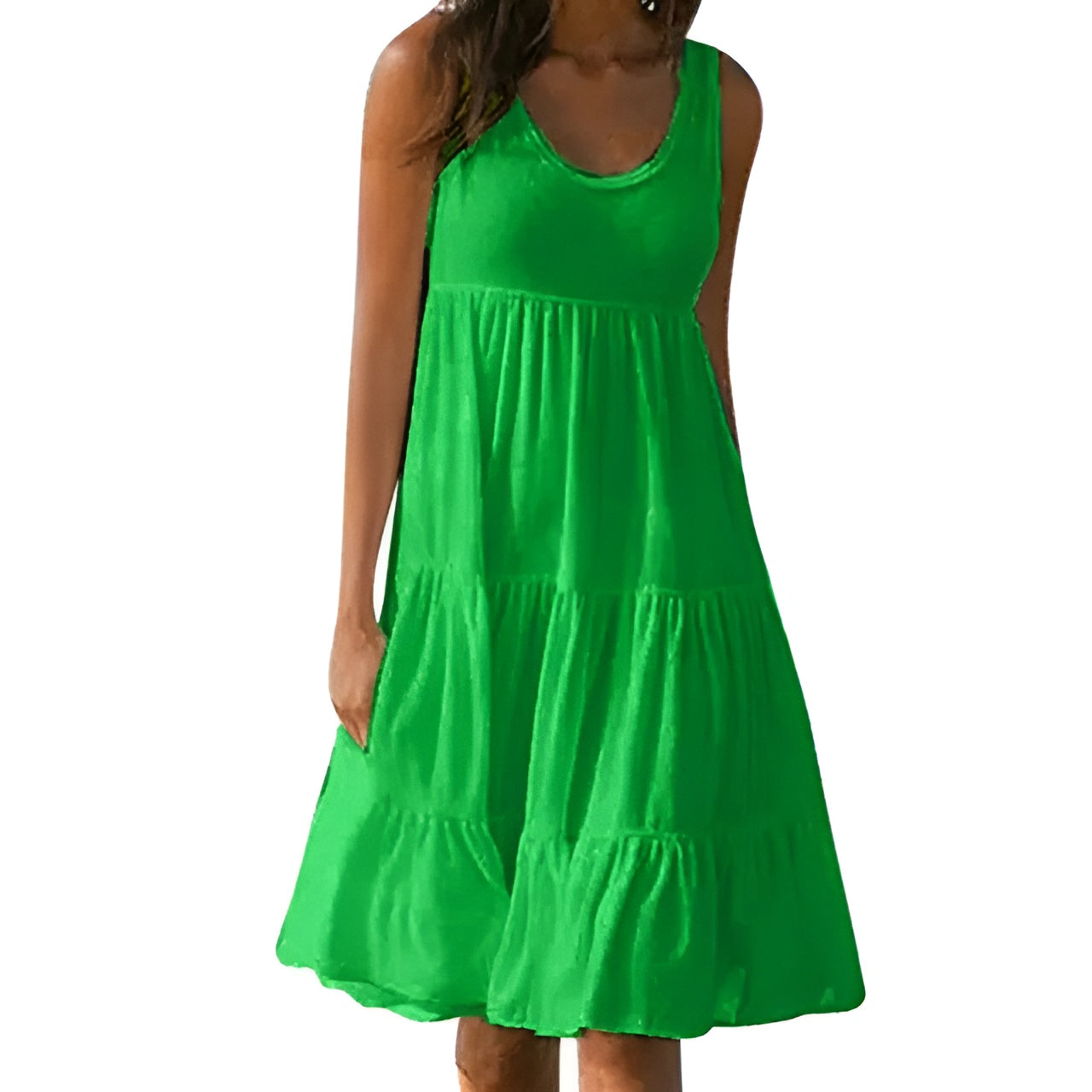 Vestido Midi sem Manga Flor de Lis - Priya