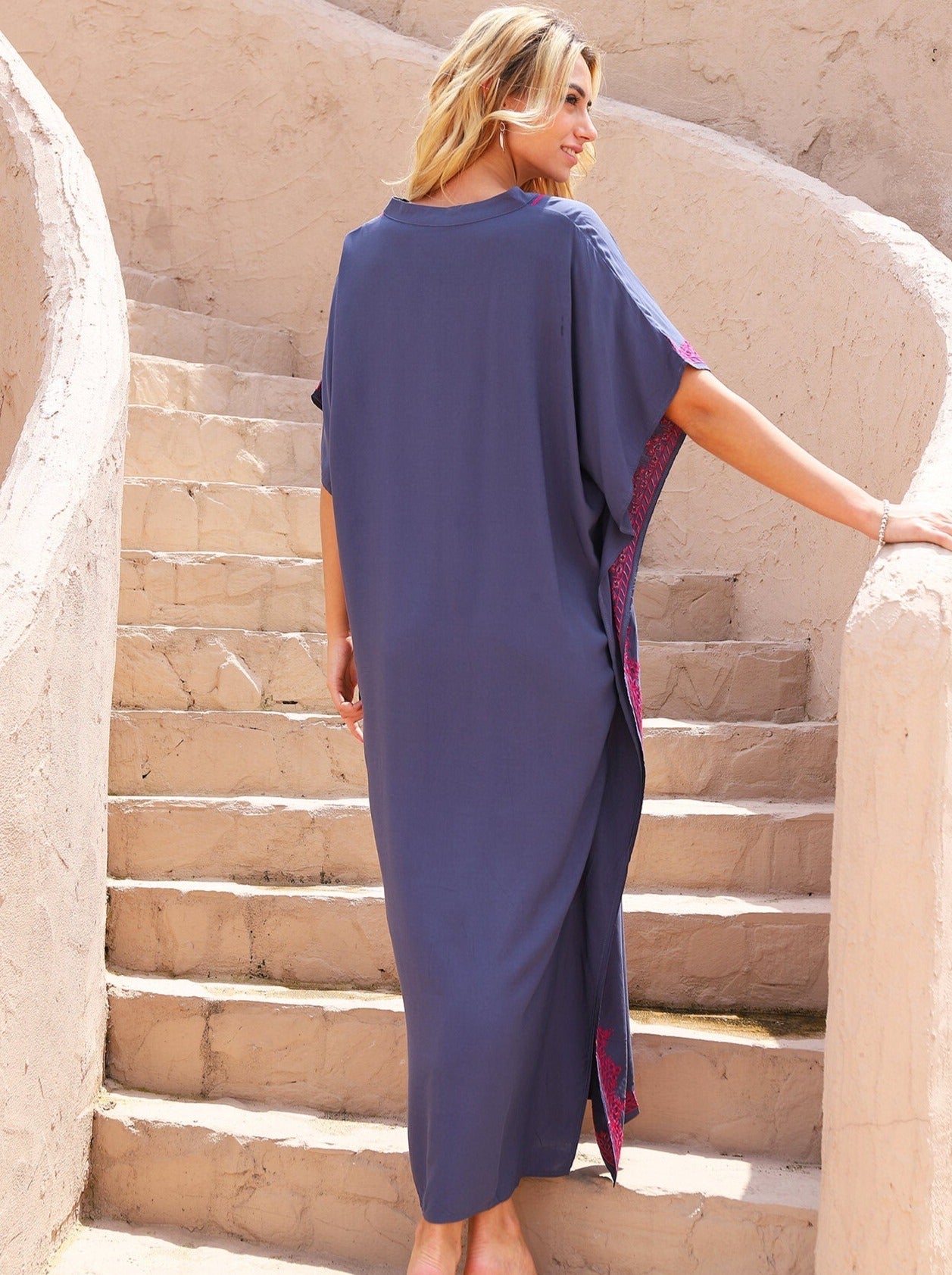 Kaftans Bordado Verão 2025 Azul II- Original Priya™ - Priya