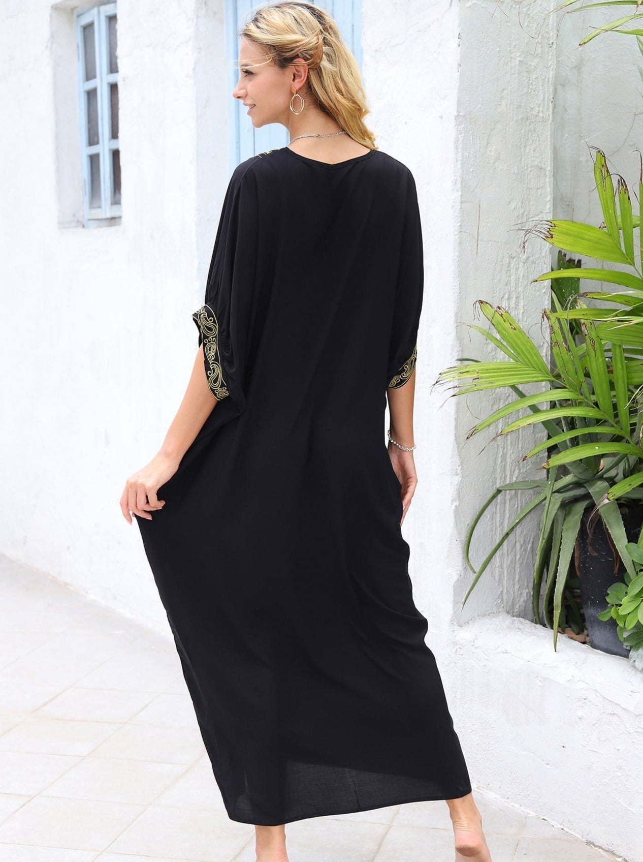 Kaftans Bordado Verão 2025 Preto - Original Priya™ - Priya