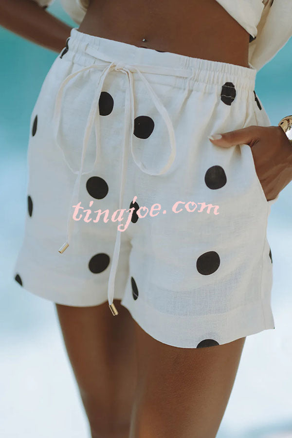 Conjunto Lara – Top Kimono com Poá e Shorts com Cintura Elástica e Bolso - Priya