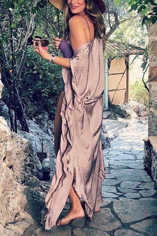 Vestido longo tipo quimono com cinto Island Girl - Priya