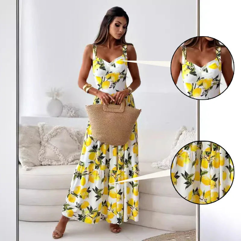 Vestido longo fluido com alças finas Verão 2025 - Priya